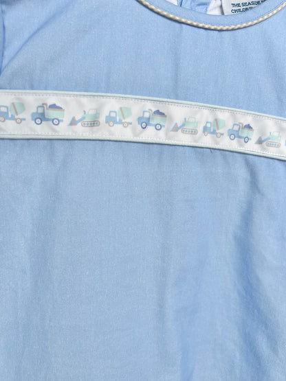 Construction Ribbon Flat Front Top