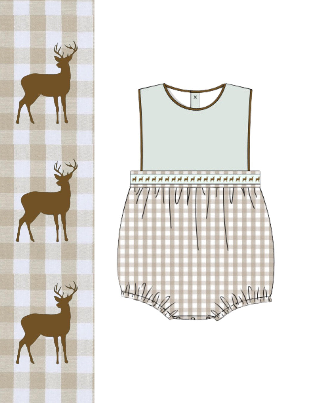 Deer Ribbon Boys Bubble