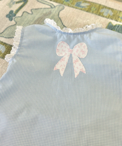 Bow Appliqué Lace Shortie Set - Ready to Ship