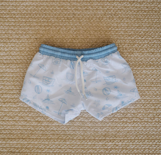 Seaside Moments Boys Swim Trunk Bottoms