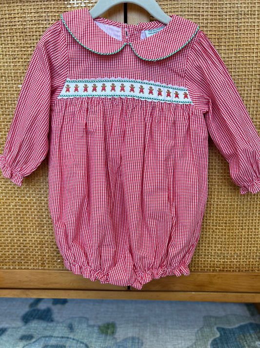 October Presale Girls Gingerbread Ribbon Classic Bubble