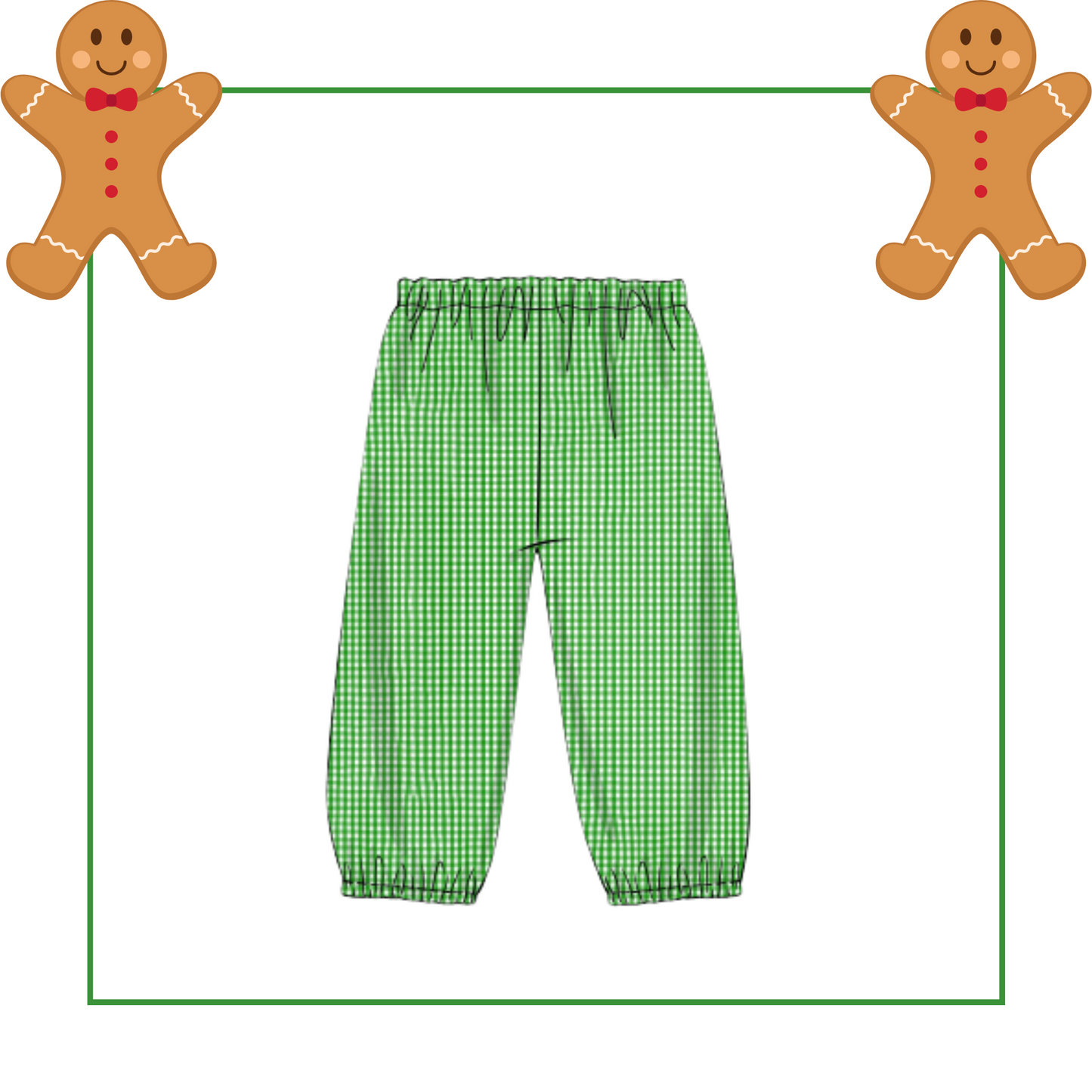 October Presale Boys Gingerbread Match Bubble Pant