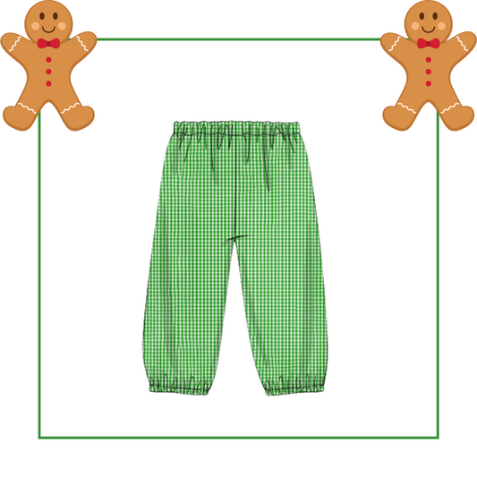 October Presale Boys Gingerbread Match Bubble Pant