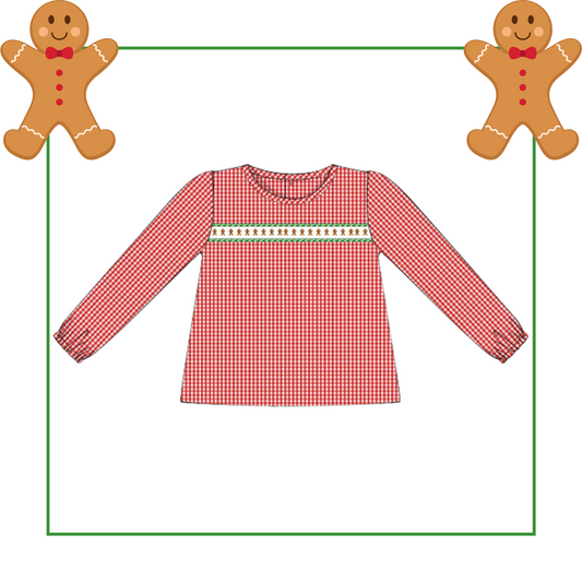 October Presale Boys Gingerbread Ribbon Flat Top