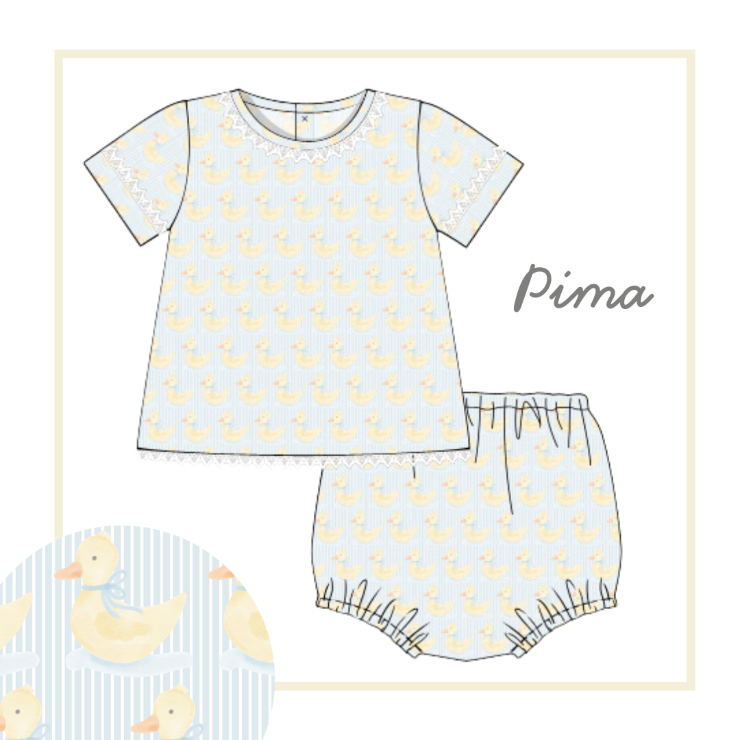 January Arrival Boys Duckling Diaper Set