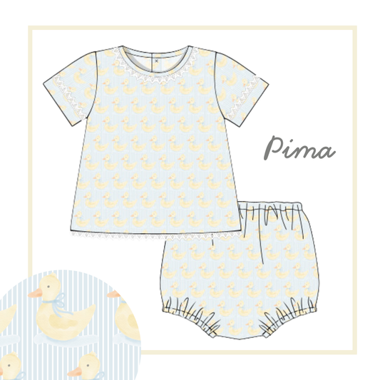 January Arrival Boys Duckling Diaper Set