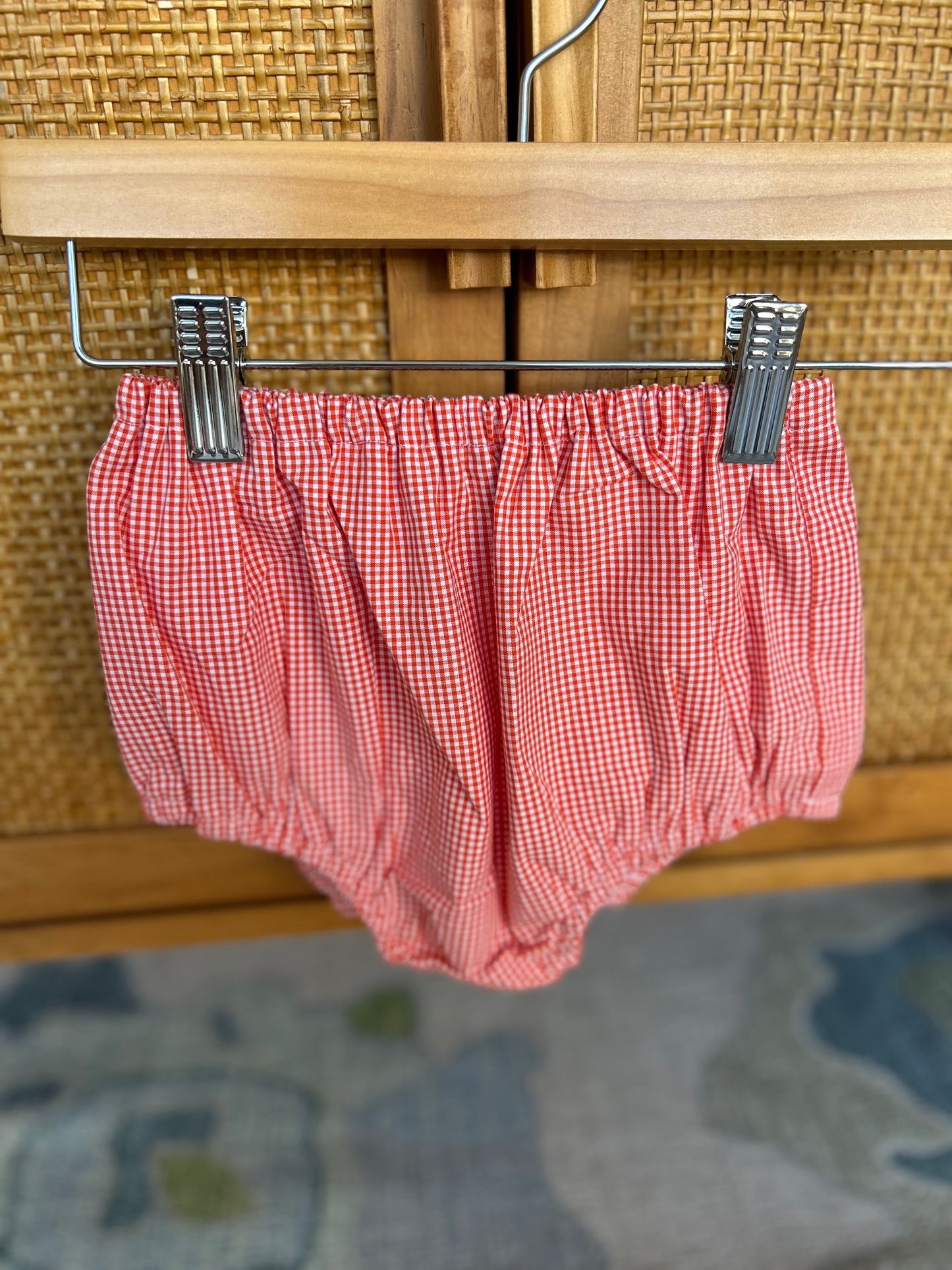 Orange Gingham Diaper Cover (Tractor Match)