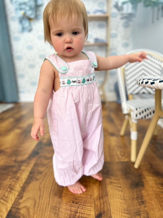 Spooky Ribbon Girls Bubble Romper