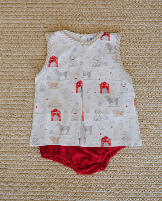 Puppy Tails Knit Play Diaper Set
