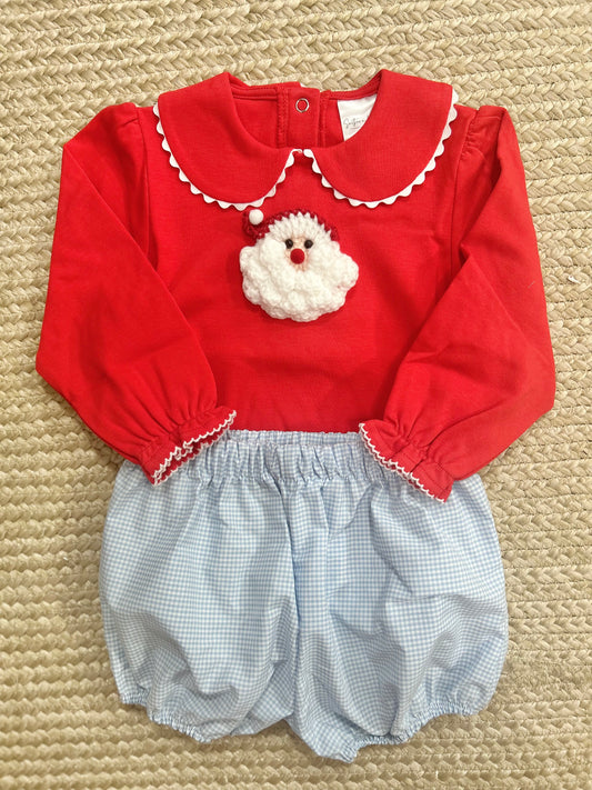 Girls Santa Crochet Appliqué (Oct Turnaround)