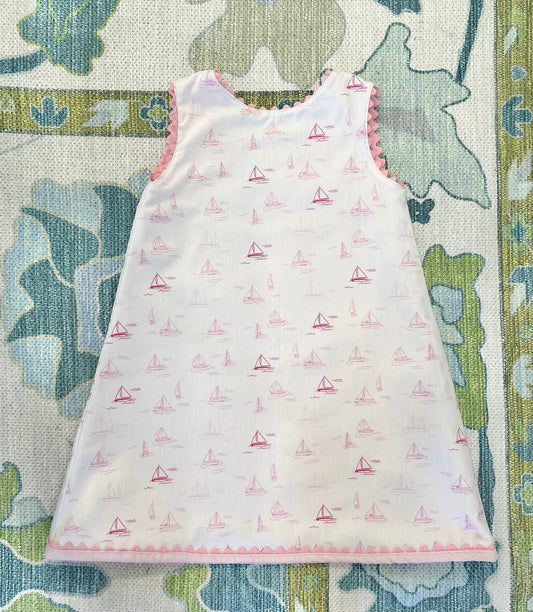 Girls Sailboat Ric Rac Dress