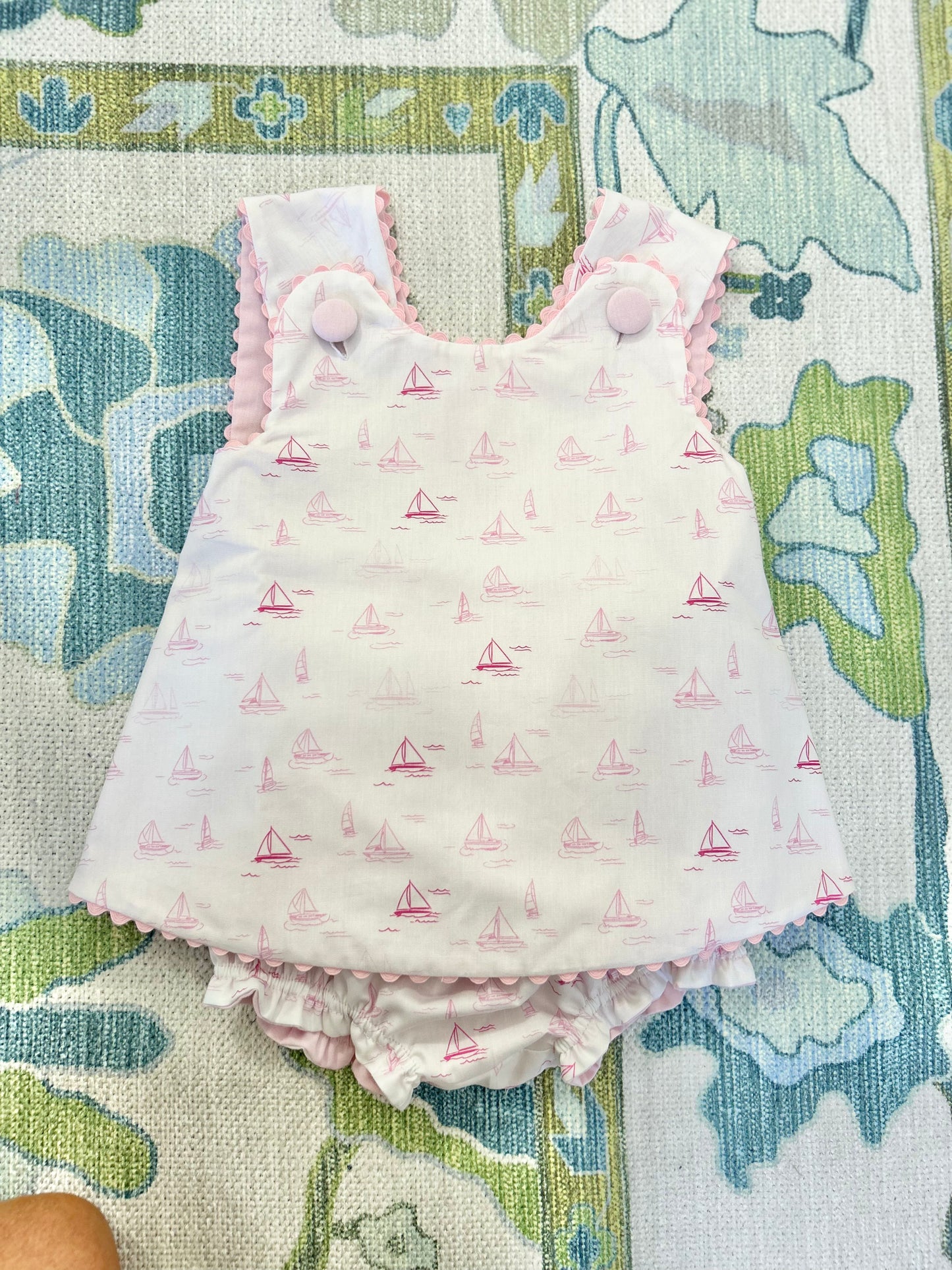 Girls Sailboat Swing Back Diaper Set