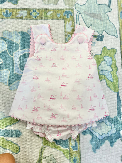 Girls Sailboat Swing Back Diaper Set
