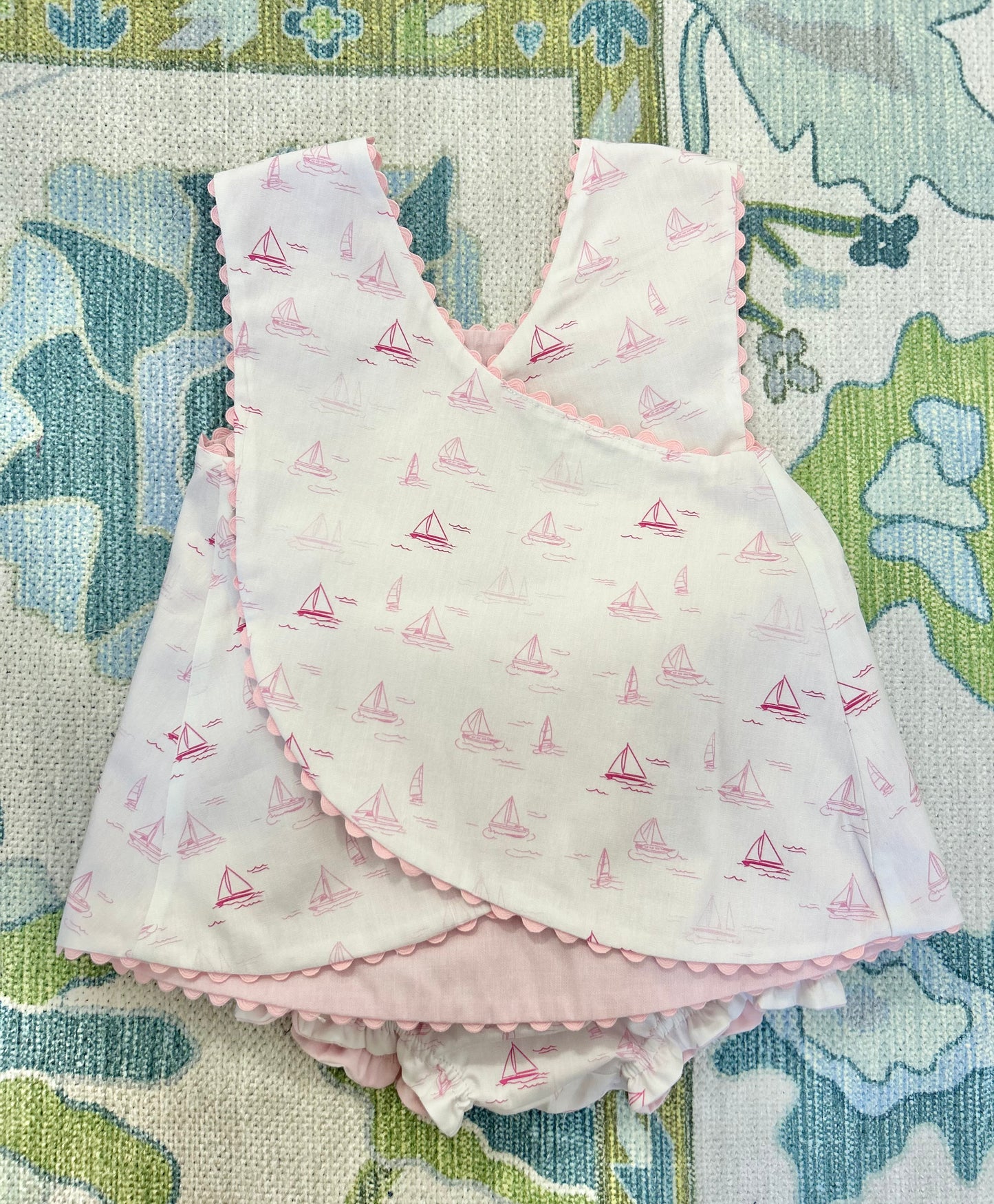 Girls Sailboat Swing Back Diaper Set