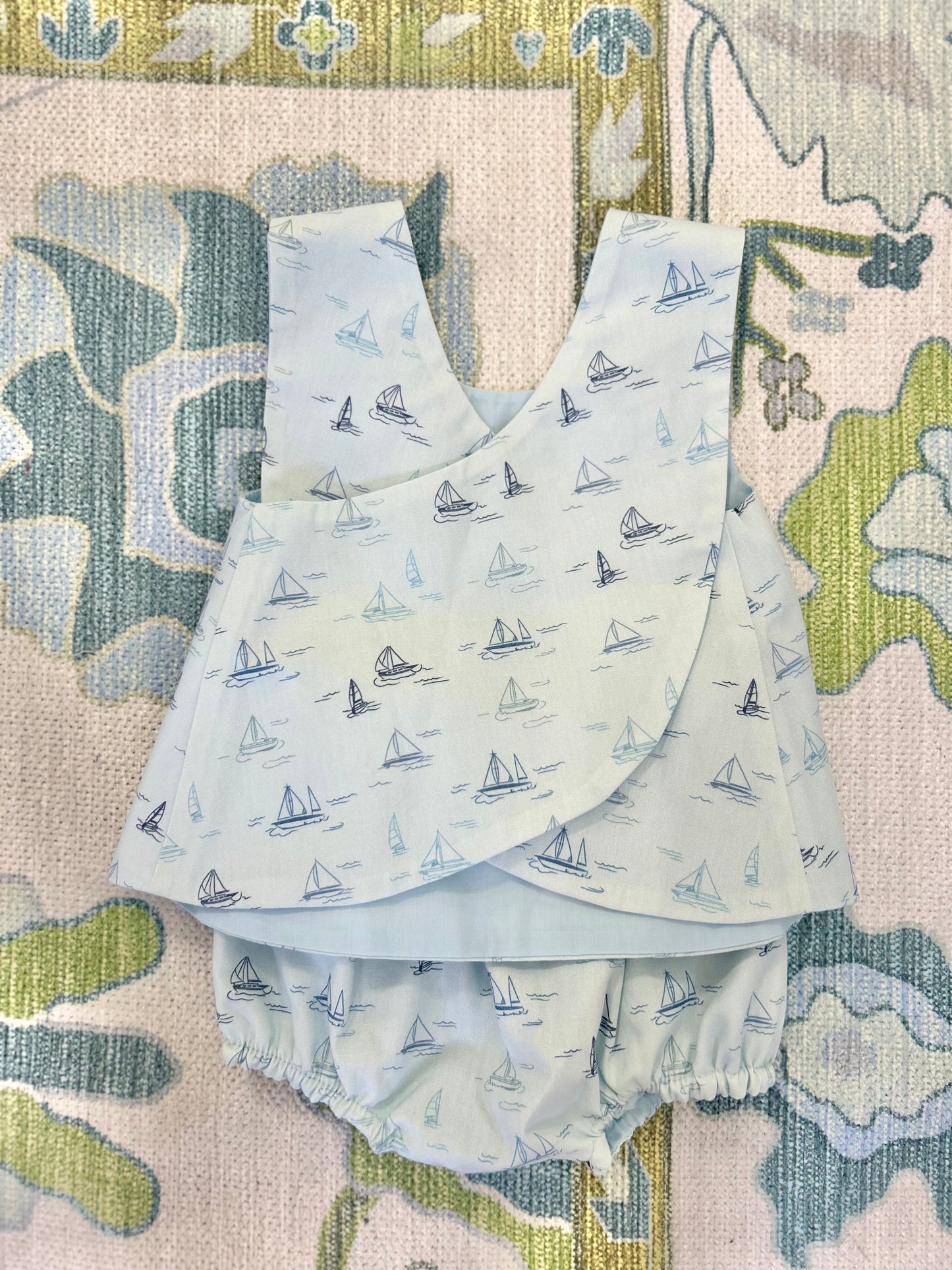 Boys Sailboat Swing Back Diaper Set