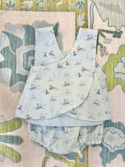 Boys Sailboat Swing Back Diaper Set