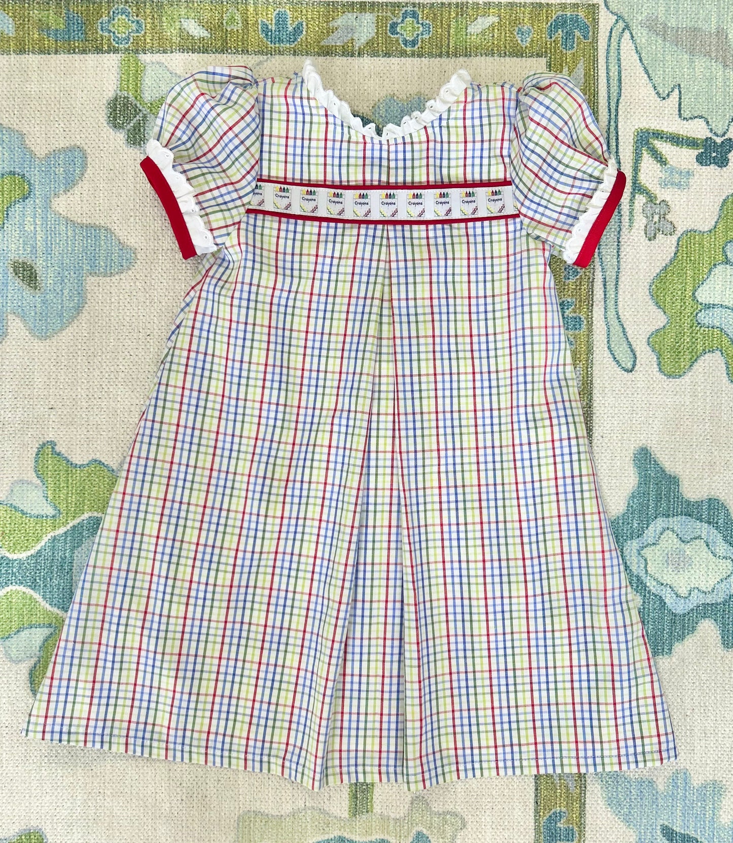 BTS Pleated Dress Crayon Ribbon, Lined