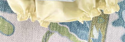 Yellow pique diaper cover bloomer