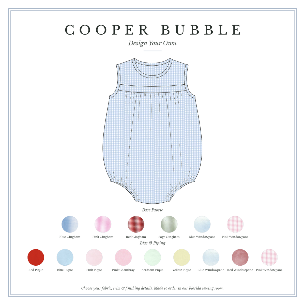 Cooper Bubble — design your own, sketch with fabric choices