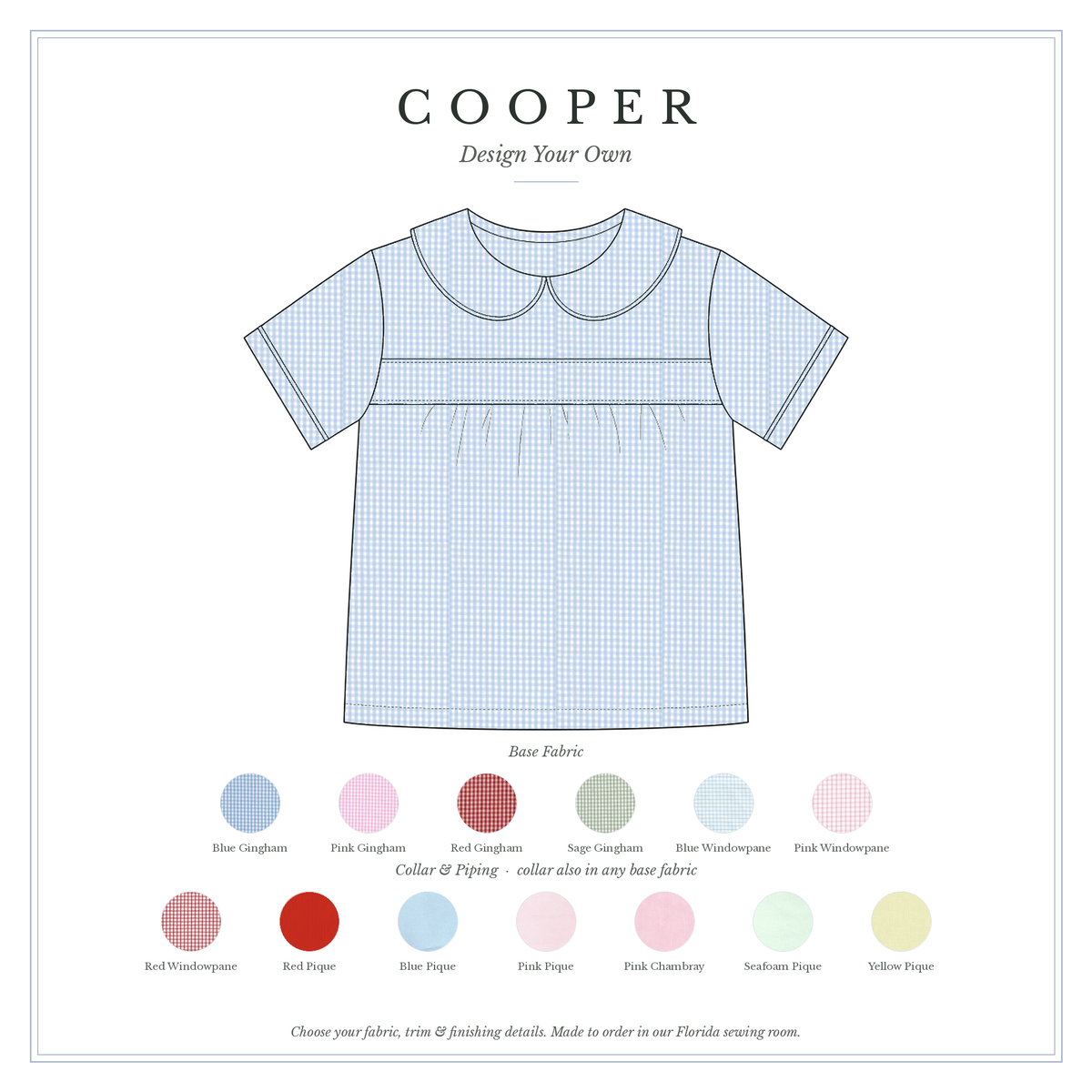 Cooper Top — design your own, sketch with fabric choices