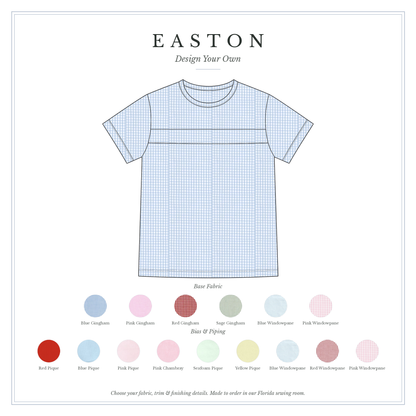 Easton Top — design your own, sketch with fabric choices